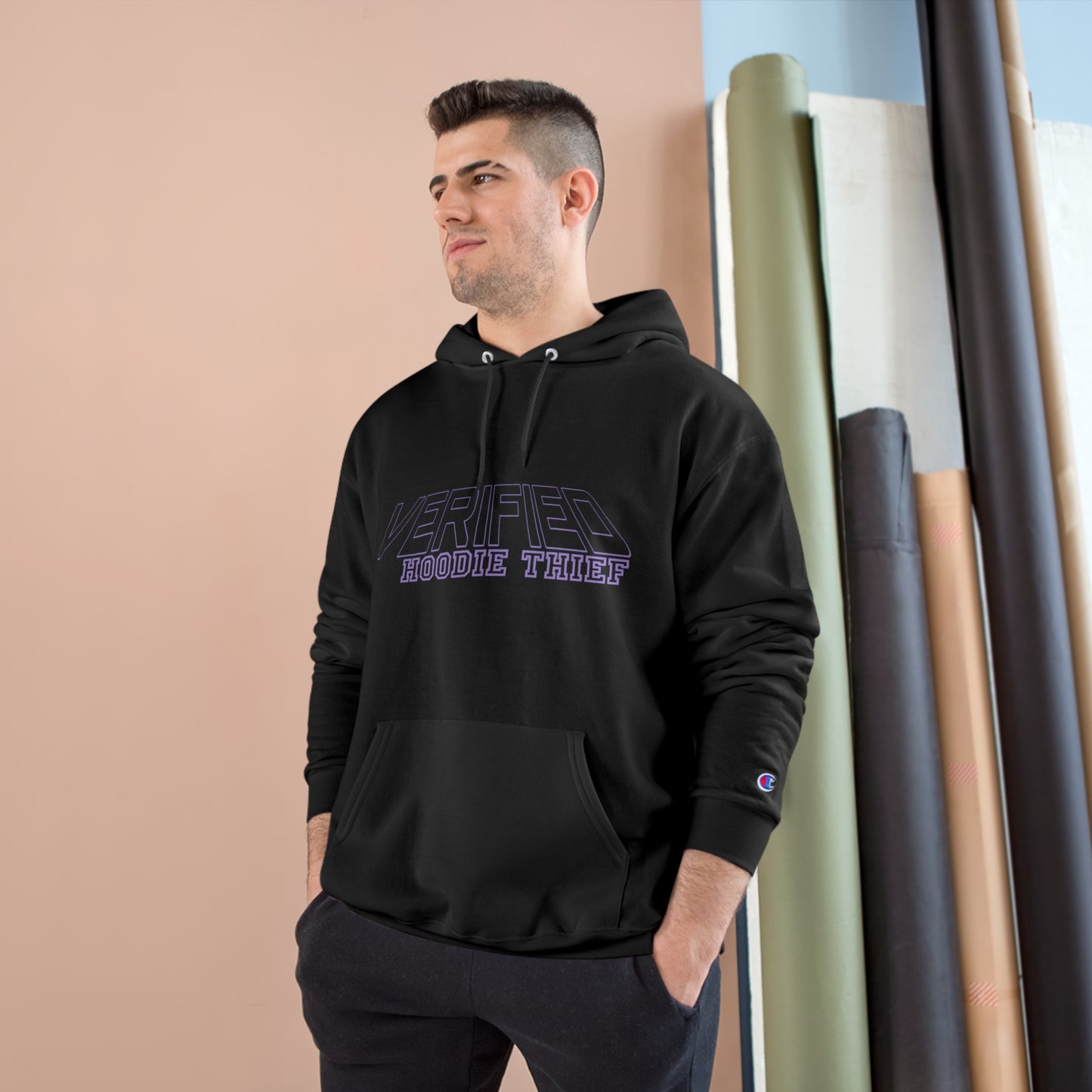 VERIFIED HOODIE THIEF  (black & purple)